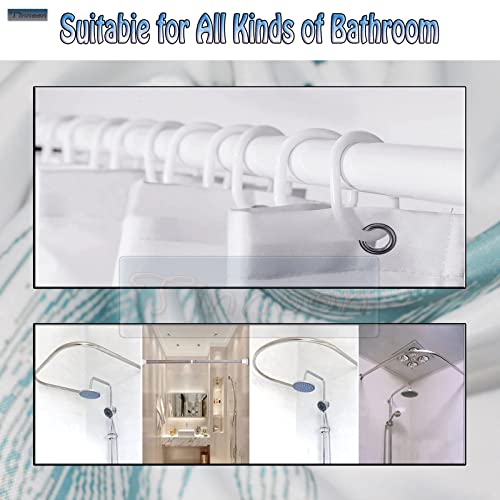 Rideau de douche grand format lavable et imperméable en polyester de haute densité - 5