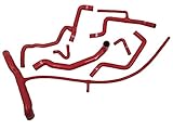 Fit 94-99 VW GOLF Mk3 Jetta A3 VR6 2.8L Silicone Coolant Radiator Hose Kit Clamps (Red)