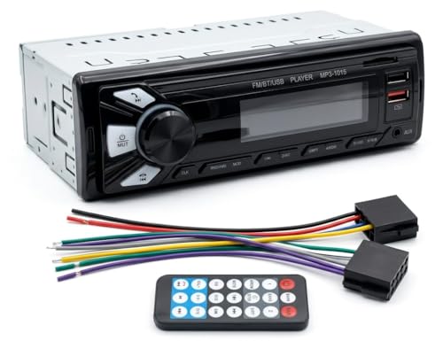Image of Premium Car Stereo Mp3 Player | 4X50W High Bass Audio Output | in Dash Bluetooth Music System | USB Tf Card Support | Fm Radio Tuner | Vibrant Multi Color Led Display