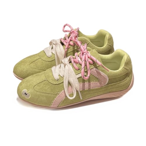 Ballet Flat Sneakers for Women Round Toe Sneakerina Soft Comfort Wear Shoes Cute Y2K Retro Kawaii Elegant Dressy Trendy Tennis Trainers Gifts for Daughter Back to School Spring Summer Fall Outdoors