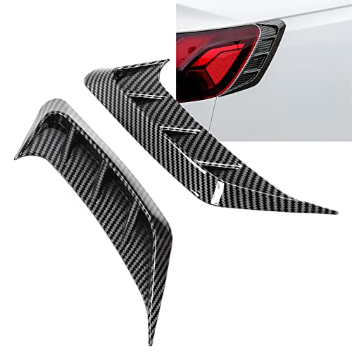 Pálpebras de luz traseira, à prova de ferrugem, estilo fibra de carbono, sobrancelhas laterais, univ