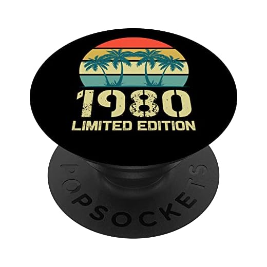 Born In 1980 Edición limitada 1980 Birthday Pop Sockets 1980 PopSockets PopGrip Intercambiable
