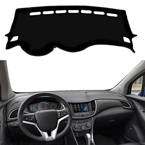 Rifoda Dash Board Cover Fit for Chevy Chevrolet Trax 2017 2018 2019 2020 2021 Dashboard Cover Mat Non-Slip Pad Carpet Sunshield Protector (Black Edge)