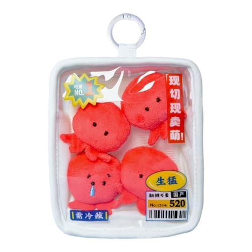 Qsvbeeqj Adorno de felpa hecho a mano con motivo marino de 7 estilos, colgante de mochila hecho a mano con relleno de algodón PP para amantes de los mariscos, decoración colgante ligera para fiestas