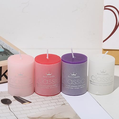 Oukeyi OUKEYI-2113 8 Pack Pillar Candles Scented, Smokeless Candle Candles, Lemon And Jasmine Candles 2X2 Inch Long-Lasting Clean Burning Candles thumb #2
