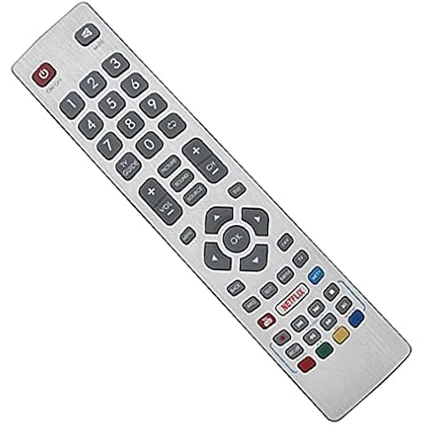 Replacement SHW/RMC/0115 Sharp Aquos TV Remote Control for Aquos Sharp 4K 3D HD Smart TV with Netflix/Youtube/NET+ Button Cover