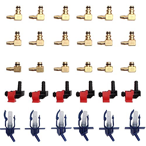 CCLIFE Diesel Rücklaufmengen Tester CDI Common rail Injector Prüfer Prüfgerät Injektoren mit 24 Adapter und neu Adapter
