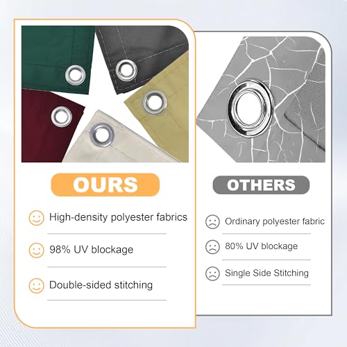 Voile d'ombrage gris clair 1.8x4.5 m pour bloquer la chaleur du soleil