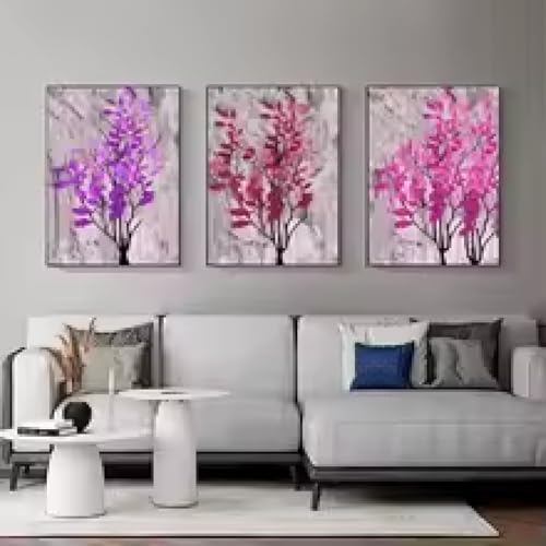 Peinture de paysage aquarelle feuilles d'arbre déco murale maison salon 20x35 cm
