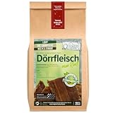 ORIGINAL LECKERLIES® 250g Dörrfleisch vom Rind OHNE Schlund - reines MUSKELFLEISCH, Kauartikel, Kausnack ohne Zusätze, Naturprodukt für Hunde, Fettarm, barfen