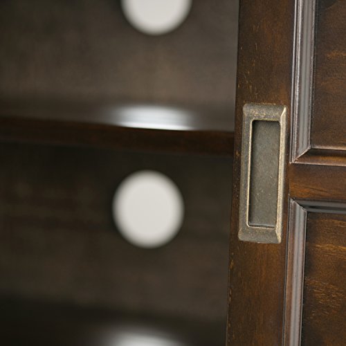 Simplihome AXCRBUR17-MAH Burlington Solid Wood Universal Tv Media Stand, 54 Inch Wide, Traditional, Living Room Entertainment Center With Storage, For Flat Screen Tvs Up To 60 Inches In Mahogany Brown thumb #8