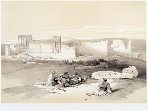 Dessin réalisé en Terre Sainte de David Roberts sur toile murale pour salon