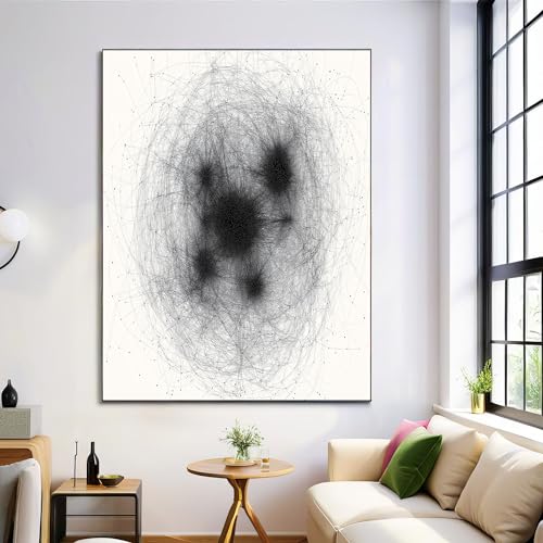 Lienzo de geometría abstracta de lona para dar elegancia y amplitud al salón
