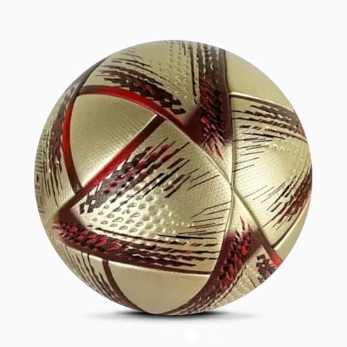 World Cup 2022 Soccer Ball Size 5 – Golden Replica Match Ball, Perfect for Soccer Fans & Collectors