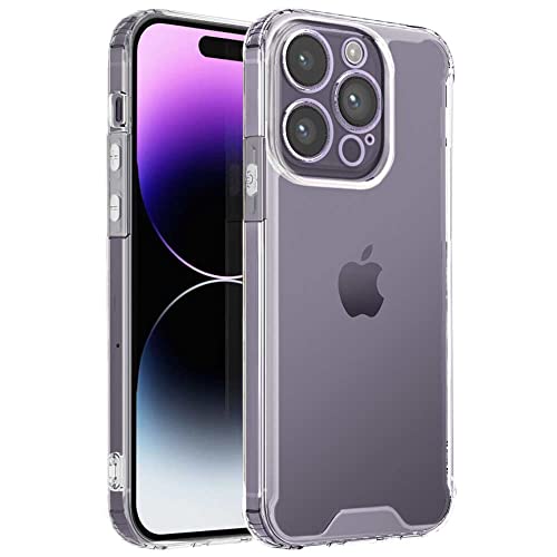 Image of WOW IMAGINE Ultra-Hybrid Crystal Clear Back Case Cover for Apple iPhone 14 Pro | Hard Back | Slim Fit Shockproof Design | Camera Protection Bump | Back Cover Case (PC,TPU | Transparent)