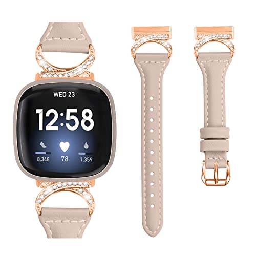 Gimuk Leather Strap Compatible with Fitbit Versa 4/Sense 2 - Image 2