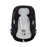 Colchoneta silla auto Praliné de Walking Mum (VICHY MATCHA)