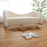 ✅ 100% peau de mouton véritable, hauteur de poils de 8 cm, toison ultra dense de qualité supérieure.