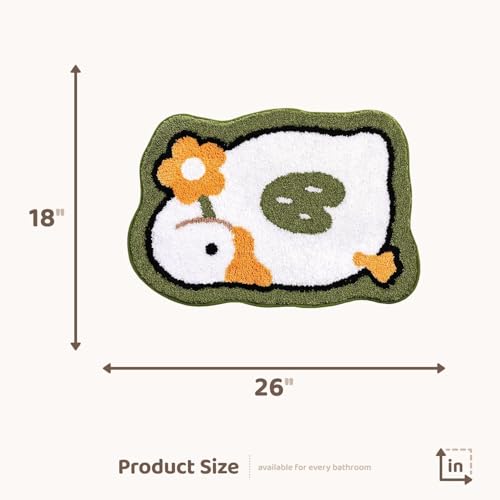 Image of AAZEEM Mat Rugs Non-Slip Abstract Bath Rugs Cute Mat Washable for Tube|Rectangular Door Mat for Home |Drawingroom |Easy Clean Indoor and Outdoor Floor Mat |Super Absorbent |Green|16 inchx24 inch & 20 inchx32 inch |