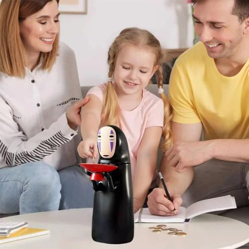 Miniatura 6 de Dutty Hucha Masculina Sin Rostro De Dibujos Animados Exquisitamente Elaborada, Con Efectos De Sonido, Movimiento Flexible Y Deglución Automática De Monedas.