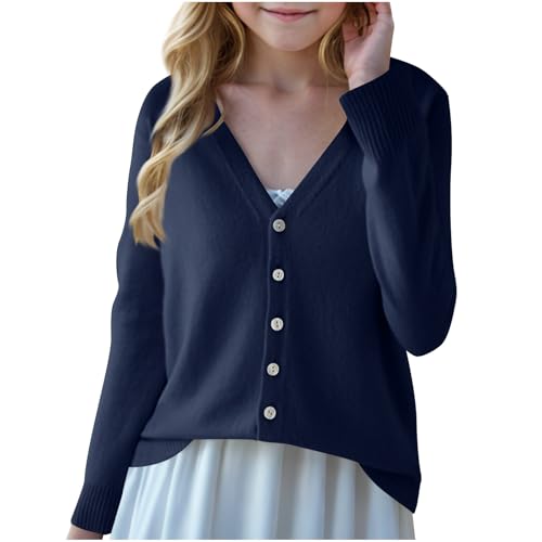 Hvyesh Cardigan Sweaters for Girls Button Down Winter/Fall Trendy Lightweight Girls' Cardigans Sweater2