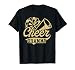 Cheer Grammy Biggest Fan Black Yellow Gold Pom Pom Pom T-Shirt