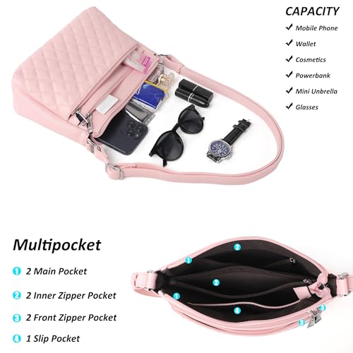 Image of TANTOMI Medium Crossbody Bags for Women Handbag PU Leather Purses for Women