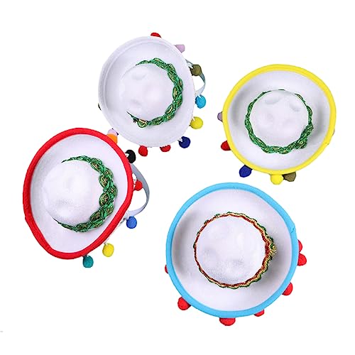 Abaodam - Abaodam 4stücke Mini Mexikanischer Strohhut Haarband Lustiges Accessoire Im Folkloristischen Design Für Frauen Und Junge Mädchen Für Partys Und Festivals Schützt Vor