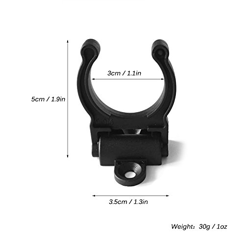 Suporte de pá, Andoer 2 peças de suporte de remo de canoa preta para caiaque clipes de plástico de m
