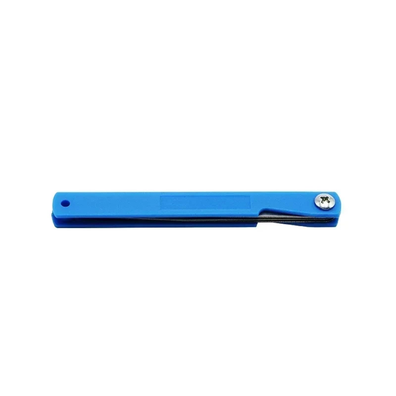 Juego de galgas de espesores, Calibrador de espesores portátil 17 hojas, 100 mm longitud, calibrador métrico 0,02 a 1,00