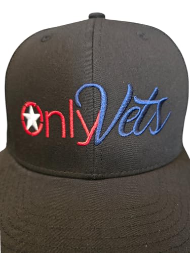 Image of USA Only Vets Hat Flag Veteran Hat for Men Women, Funny Embroidered American Army Military Baseball Cap