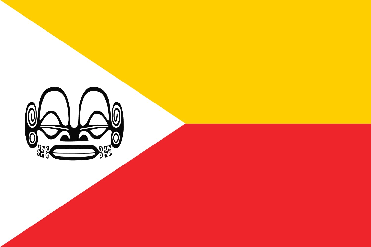 Drapeau îles Marquises grand format 1.35m² pour mât extérieur et pavoisement