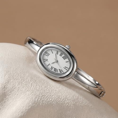 Image of Shocknshop Elegant Oval Roman Dial Women Quartz Fashion Bracelet Strap Ladies Wrist Watch for Woman and Girls -WCH197