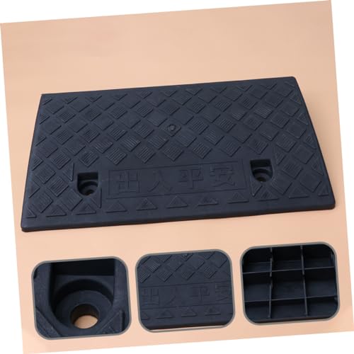 Rampa para bordillo de vehículo Vaguelly, rampa de carga ligera de plástico para automóviles, motocicletas y sillas de ruedas, diseño estable con alta tracción, color negro, para entradas y escalones miniatura 3