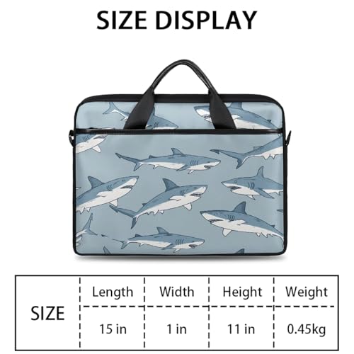 Cartoon Ocean Shark Laptop Bag 15 Inch Laptop Sleeve miniatura 2