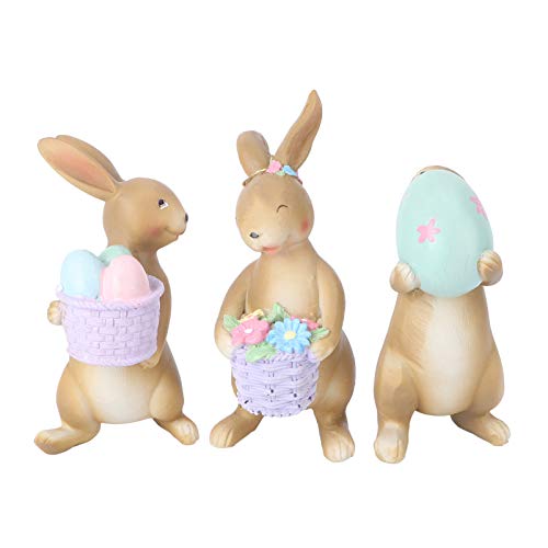 ABOOFAN Animais Em Miniatura Coelho Estatueta Estátua Resina Bolo Chapéus de Coco Acessórios de Jard