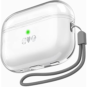 NIUTRENDZ AirPods Pro 2 Hoesje Clear 2022 Zachte TPU beschermhoes met lanyard [LED aan de voorkant] [Ondersteuning draadloos opladen] Compatibel met AirPods Pro 2e generatie