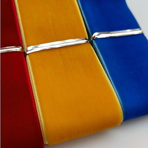 Miniatura 3 de Chenkou Craft Cinta de terciopelo de 20 yardas, 1 12 pulgadas, total de 20 colores, lotes surtidos a granel