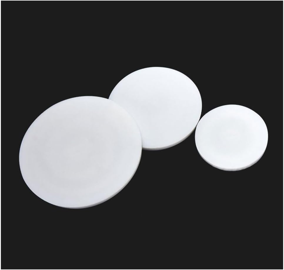 10pcs 6mm Thick PTFE Sheet, Dia 15mm /18/20/25/30/40~50mm Solid Corrosion-resistant Round Pads, Plastic Blind Gasket(30x6mm)