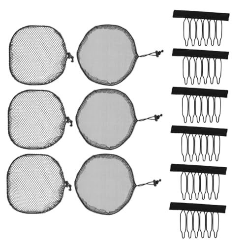 TOVINANNA 12pcs Elastic Wig Mesh Cap Material High Elasticity Hair Net Wig Accessories