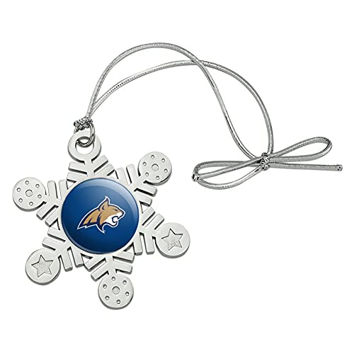 GRAPHICS & MORE Montana State University Primary Logo Metal Snowflake Christmas Tree Holiday Ornament