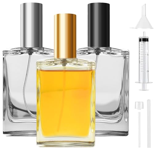 【3 flaconi di profumo da 100 ml】 riceverete 3 flaconi di nebulizzatore per profumo ricaricabili, sono delicati ed eleganti nell'aspetto, semplicità atmosferica, con coperchi oro, argento e neri che sembrano unici e accattivanti.