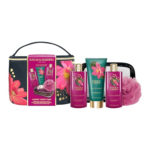 Baylis & Harding Boudoire Tropical Paradise Luxury Vanity Bag Gift Set (Pack of 1) - Vegan Friendly