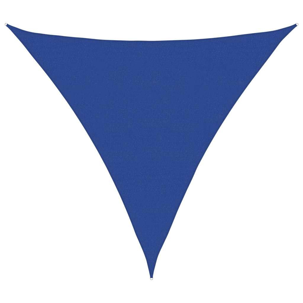 Tenda parasole triangolare blu, 6 x 6 x 6 m, HDPE 160 g/m²