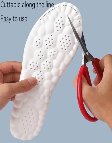 Image of 2 Pairs 4D Cloud Technology Insole - Super Soft Comfort Insoles, Soft Foot Protection Cloud Feeling Insole, U-Shape Memory Foam Insoles (Orange, Women: US 4-8.5)