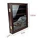 AtSknSK Closable LATCHES Military Challenge Coin/Casino Chip Display Holder Stand Cabinet Rack Box with Glass Door - Holds Up To 60 Coins - Shelf Removable