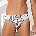 Nugier Men's Novelty Boxer Briefs, Triangle Milk Silk Waist Underwear Underpants Swim Trunks Soft Stretchy Board Shorts M Print Woman Fashion Hand Drawn Makeup