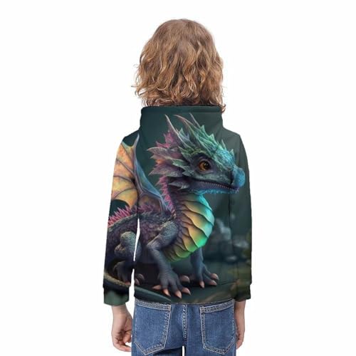 Sweat décontracté bébé dragon 3D : fini les vêtements d'ado ennuyeux - 4