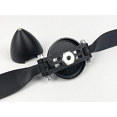 RC Folding Propeller 6 7 8 9 10 11 12 13.5 14 15.5 16.5 w/Different Spinner Size and Motor Shaft Diameter 3.0 3.17 4.0 5.0 with Plastic Nylon Spiner Cap (63, Shaft 3.0)