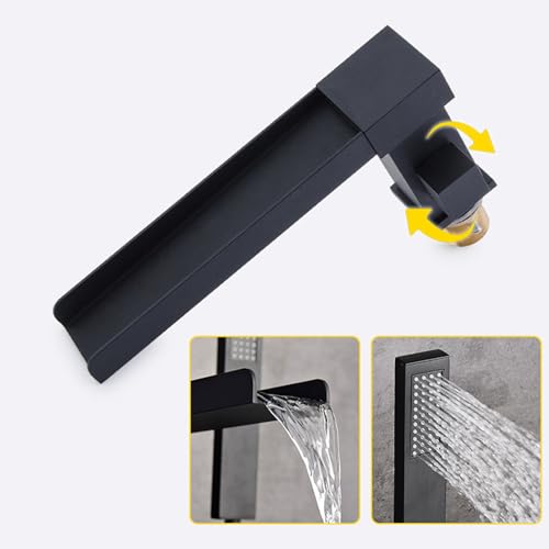Ensemble de douche cascade double poignée chromé pour salle de bain - 7